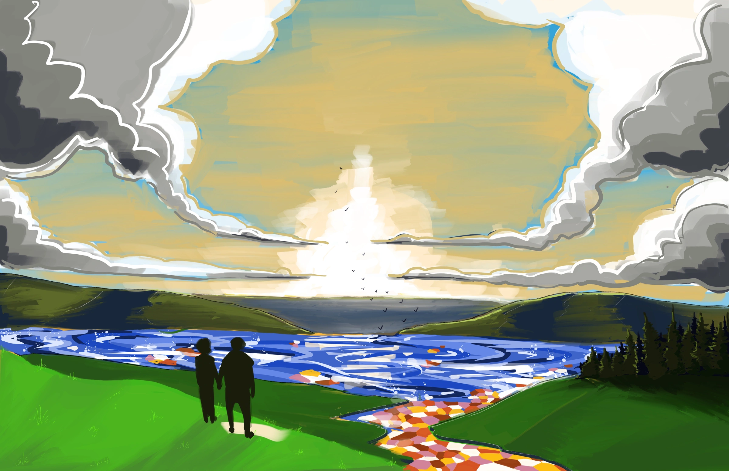 Overlooking Gems — Digital Painting by Gary Keeler